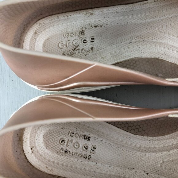 Crocs Women's Size 5** CitiLane Roka Pink Metallic Iconic Comfort Slip On Shoes - Picture 11 of 11